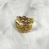 Adjustable Floating Feather Ring