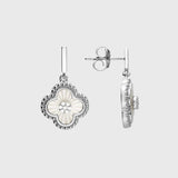 Clover Seashell Drop Earrings