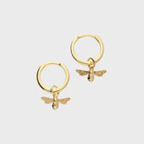 Worker Bee Huggie Earrings