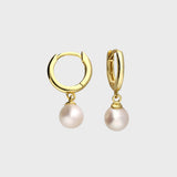 Pearl Huggie Earrings