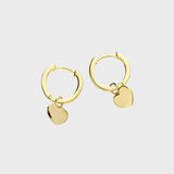 Heart Huggie Earrings