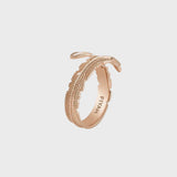 18ct Rose Gold Adjustable Plume Ring