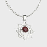 Silver & Carnelian Sacral Chakra Necklace