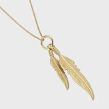 9ct Gold Dual Plume Necklace