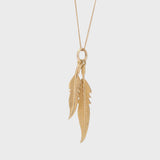 9ct Gold Dual Plume Necklace