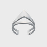Adjustable Silver Earth Crown Ring