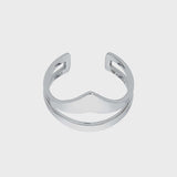 Adjustable Silver Earth Crown Ring