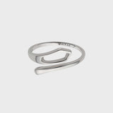 Adjustable Silver Earth Ring