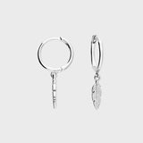 Feather Plume Huggie Earrings