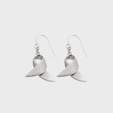 Silver Wave Drop Earrings