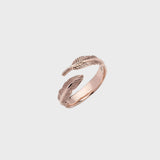 9ct Rose Gold Adjustable Plume Ring