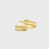 9ct Yellow Gold Adjustable Plume Ring