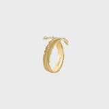 9ct Yellow Gold Adjustable Plume Ring