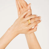 9ct Gold Adjustable Wave Ring