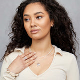Dainty Angel Wing Heart Necklace