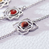 Silver & Red Jasper Root Chakra Bracelet