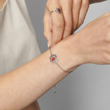 Silver & Carnelian Sacral Chakra Bracelet