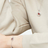 Silver & Carnelian Sacral Chakra Necklace