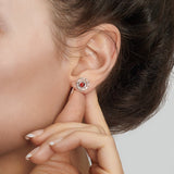 Silver & Carnelian Sacral Chakra Stud Earrings