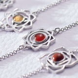 Silver & Carnelian Sacral Chakra Bracelet