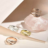 9ct Rose Gold Adjustable Plume Ring