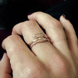 9ct Rose Gold Adjustable Plume Ring