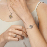 Silver & Citrine Solar Plexus Chakra Bracelet