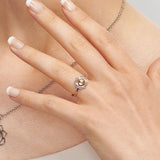 Adjustable Silver & Citrine Solar Plexus Chakra Ring