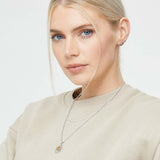 Silver & Citrine Solar Plexus Chakra Necklace