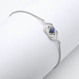 Silver & Lapiz Lazuli Third Eye Chakra Bracelet