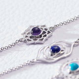 Silver & Amethyst Crown Chakra Bracelet