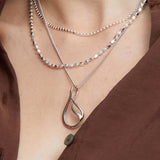 Silver Flame Necklace