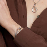Silver Flame Bangle