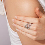 Adjustable Floating Feather Ring
