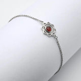 Silver & Carnelian Sacral Chakra Bracelet
