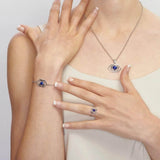 Adjustable Silver & Lapiz Lazuli Third Eye Chakra Ring