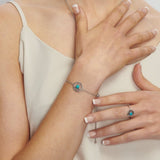 Silver & Turquoise Throat Chakra Bracelet