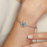 Silver & Turquoise Throat Chakra Bracelet