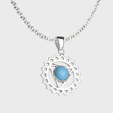 Silver & Turquoise Throat Chakra Necklace
