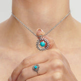 Silver & Turquoise Throat Chakra Necklace