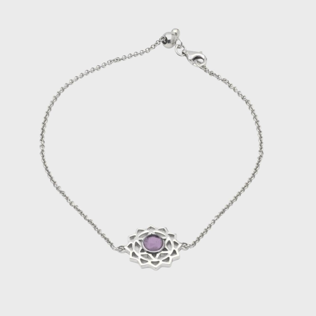 & Amethyst Crown Chakra Bracelet
