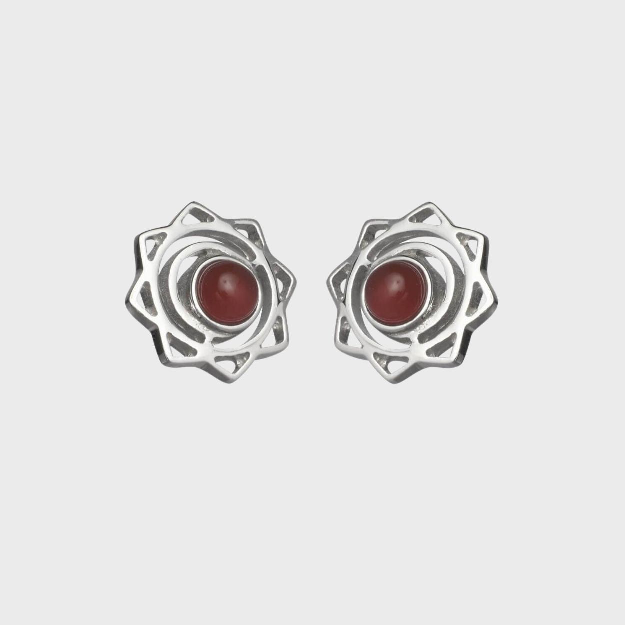 & Carnelian Sacral Chakra Stud Earrings