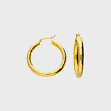 Snakeskin Tube Hoop Earrings