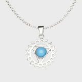 Silver & Turquoise Throat Chakra Necklace