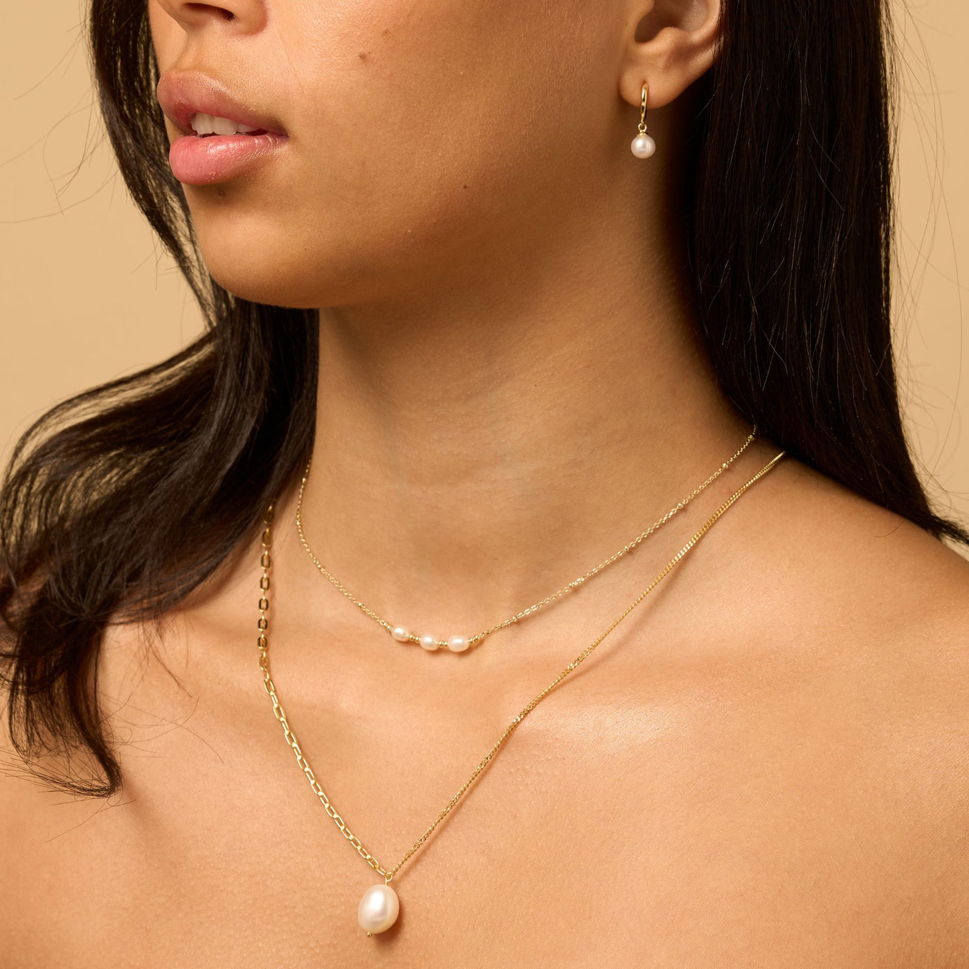 Two Chain Freshwater Pearl Necklace
