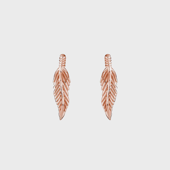 Feather Plume Stud Earrings
