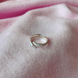 Adjustable Plume Ring - Breast Cancer Awareness