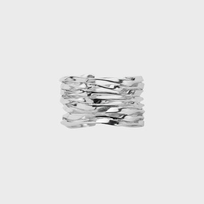 Adjustable Silver Adore Ring