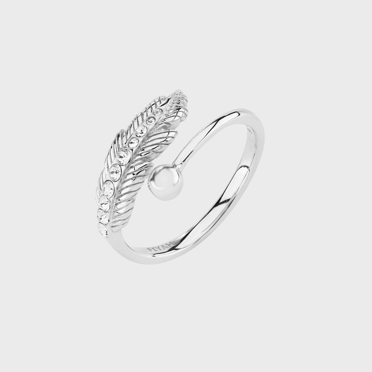 Adjustable Silver and Crystal Angelic Ring