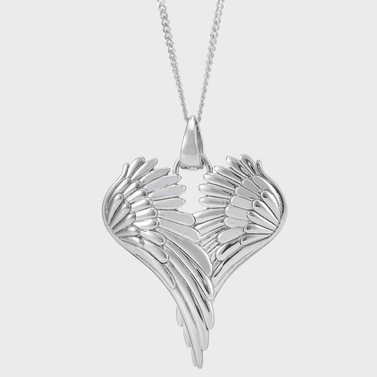 Dainty Angel Wing Heart Necklace